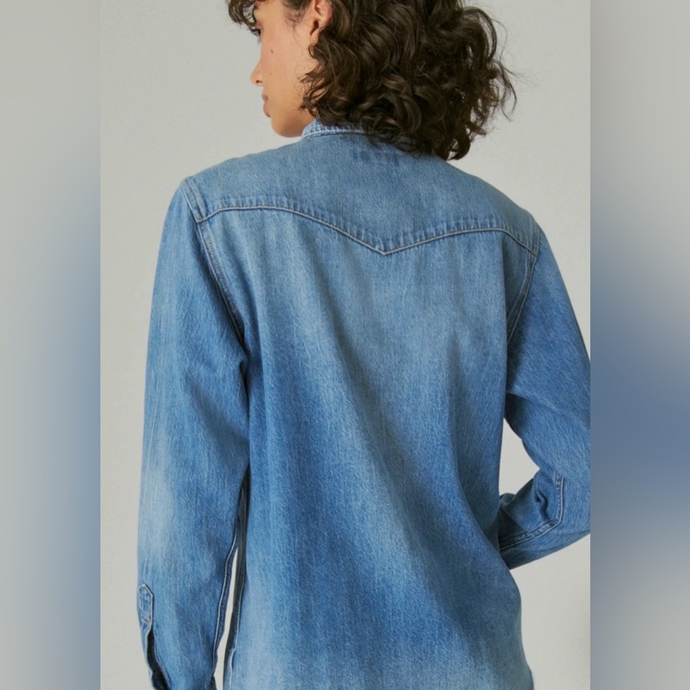 Lucky Brand Light Blue Denim Shirt - New With Tags - Picture 5 of 11